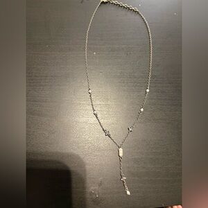 Chic Silver Drop Necklace